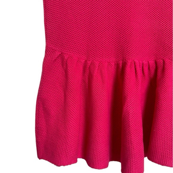 Joe Fresh Knit Peplum Sleeveless Blouse Bright Pink NWT - Picture 4 of 7